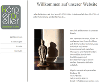 Tablet Screenshot of koerperatelier.com